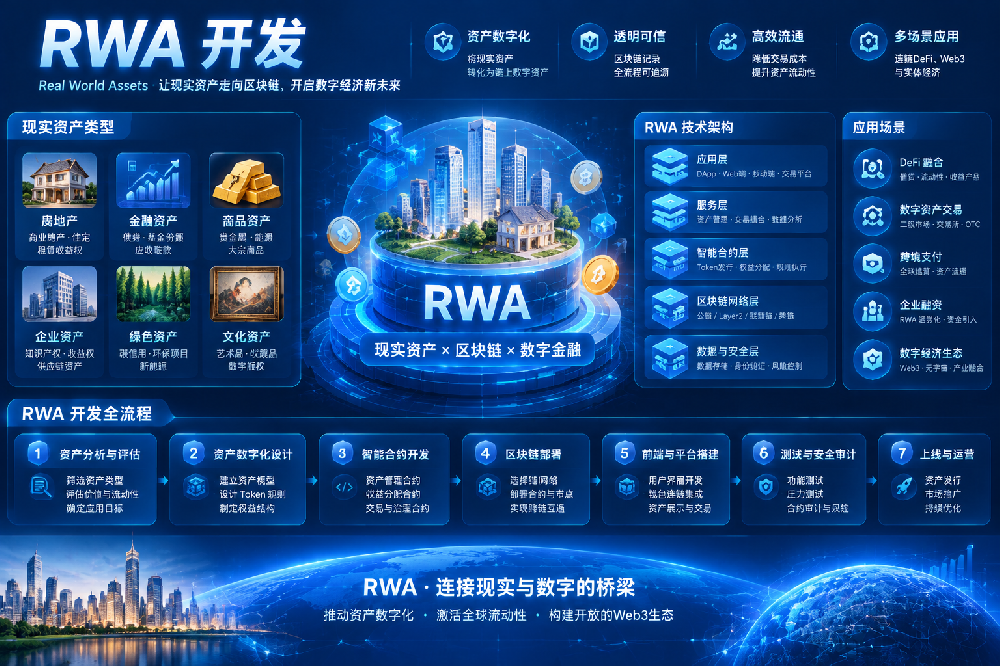 RWA开发全流程解析：从资产数字化、智能合约到区块链部署的完整指南